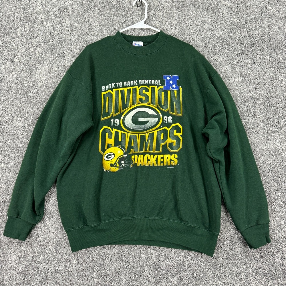 Vtg Green Bay Packers Pro Player Sweatshirt Mens XXL Long Sleeve Graphic Crew